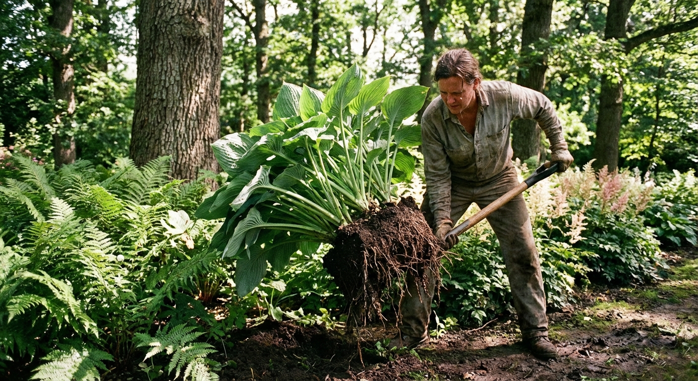Dividing Hostas and Perennials