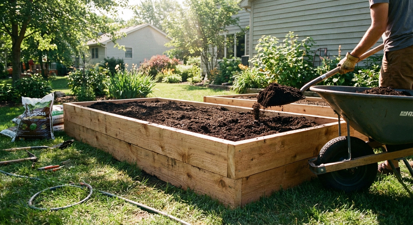 Raised Beds and Soil Prep for Your First Veggie Garden