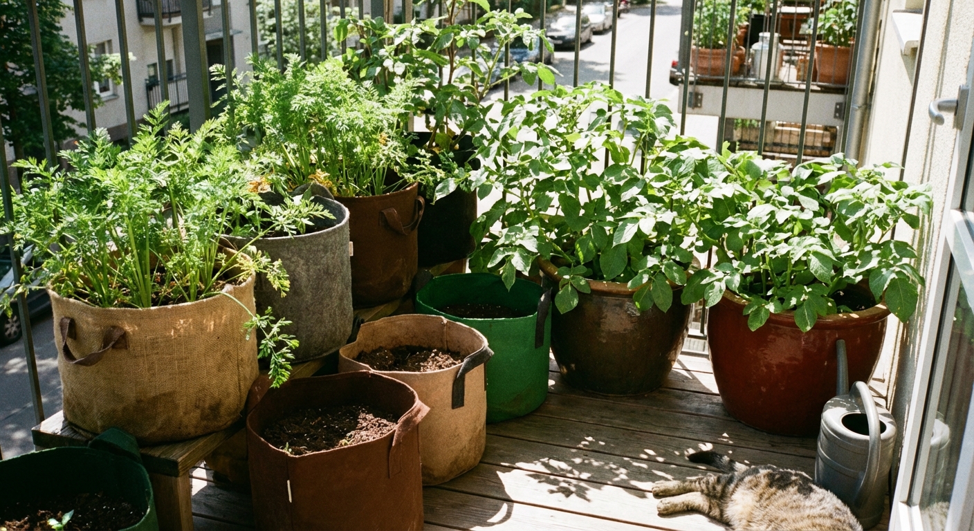 Growing Carrots, Potatoes, and Radishes in Containers