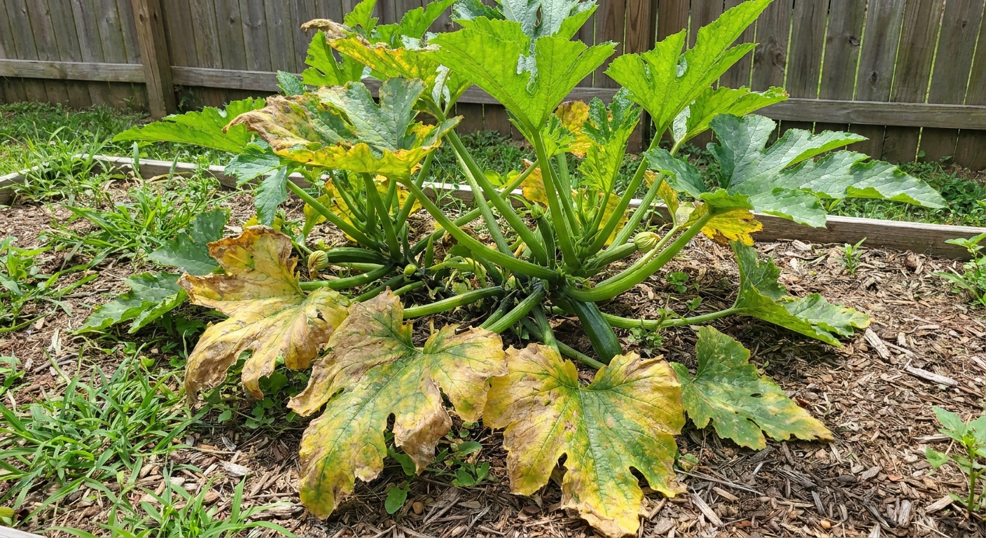 Featured image for Why Squash and Zucchini Leaves Turn Yellow