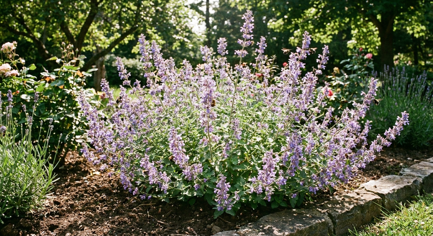 Featured image for Catmint (Nepeta) Care: Shearing, Bloom Flushes, and Stopping the Flop