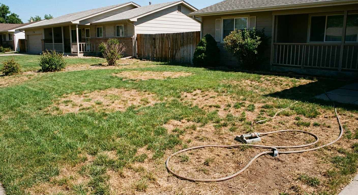 Featured image for Lawn Brown Patches: Grubs, Fungus, Dog Urine, Insects, or Drought?