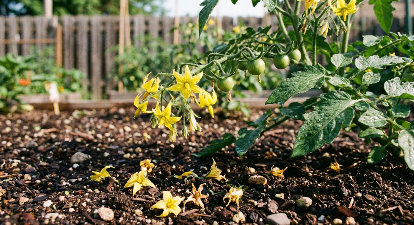 Featured image for Tomato Blossom Drop: Causes and How to Get More Fruit