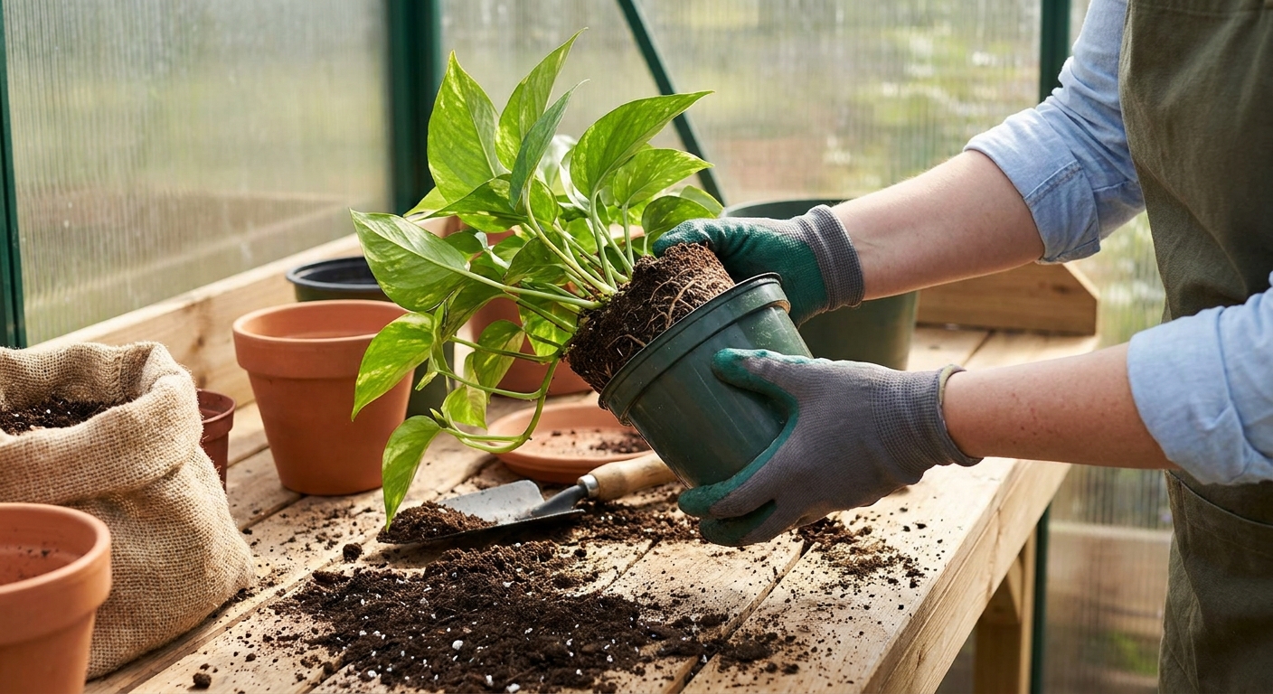 Featured image for Pothos Repotting